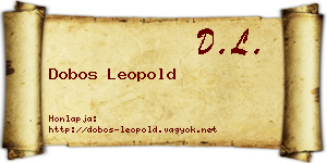 Dobos Leopold névjegykártya