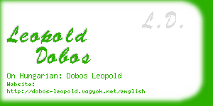 leopold dobos business card